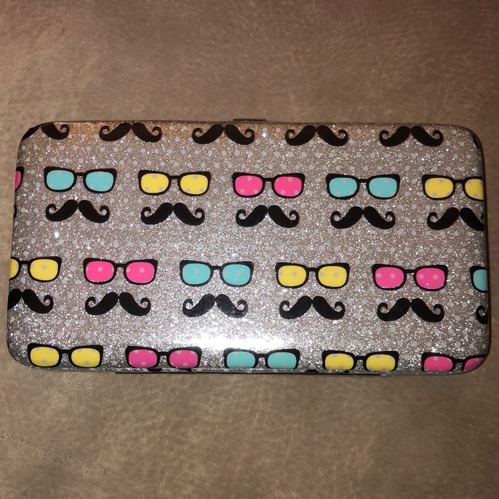 Gently used mustache/glasses wallet :)